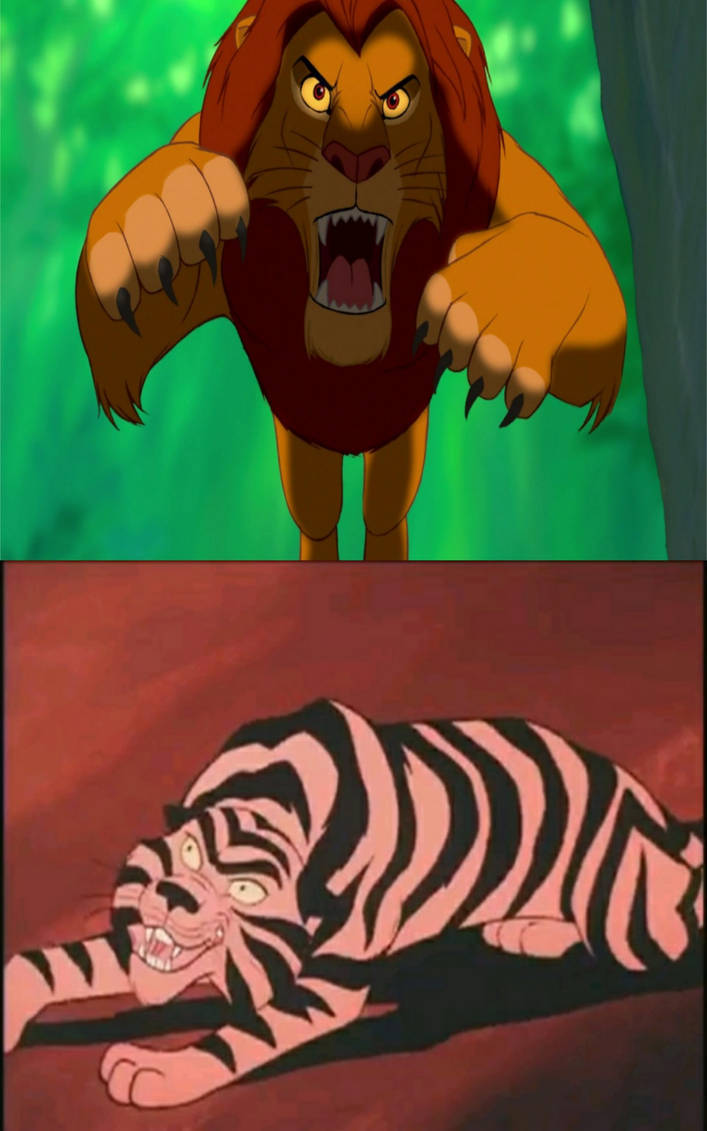 Simba Attacks Shere Khan by sirjosh9 on DeviantArt