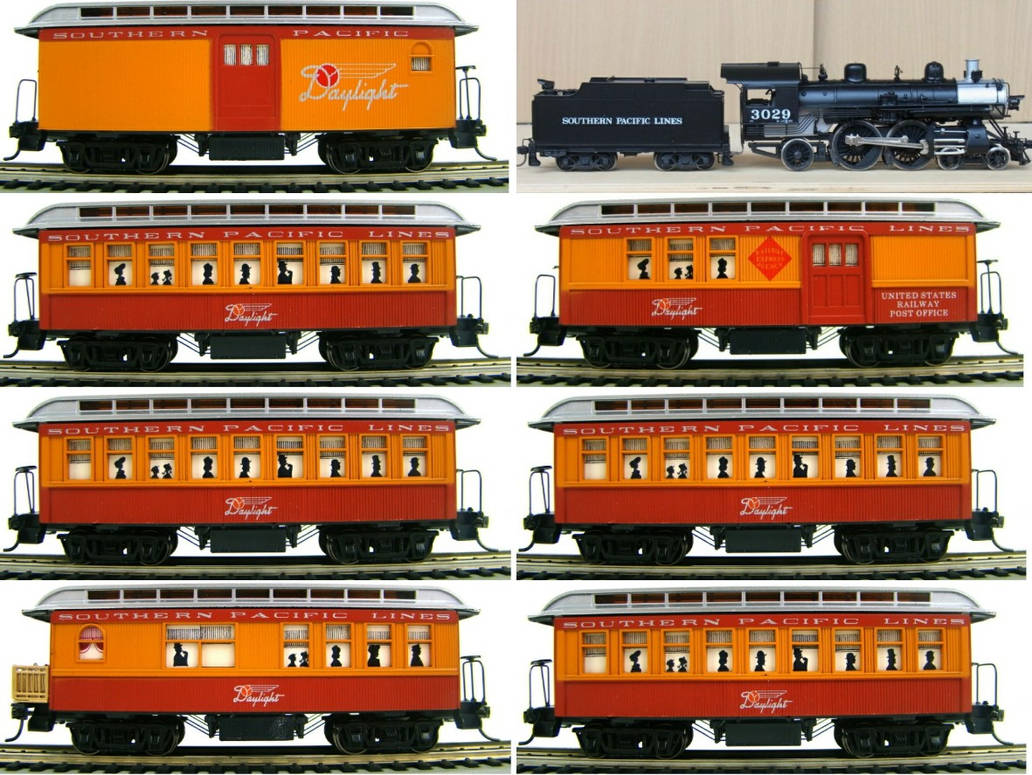 Deviantart Sp Train Southern Pacific Train Set (Right) by sirjosh9 on DeviantArt