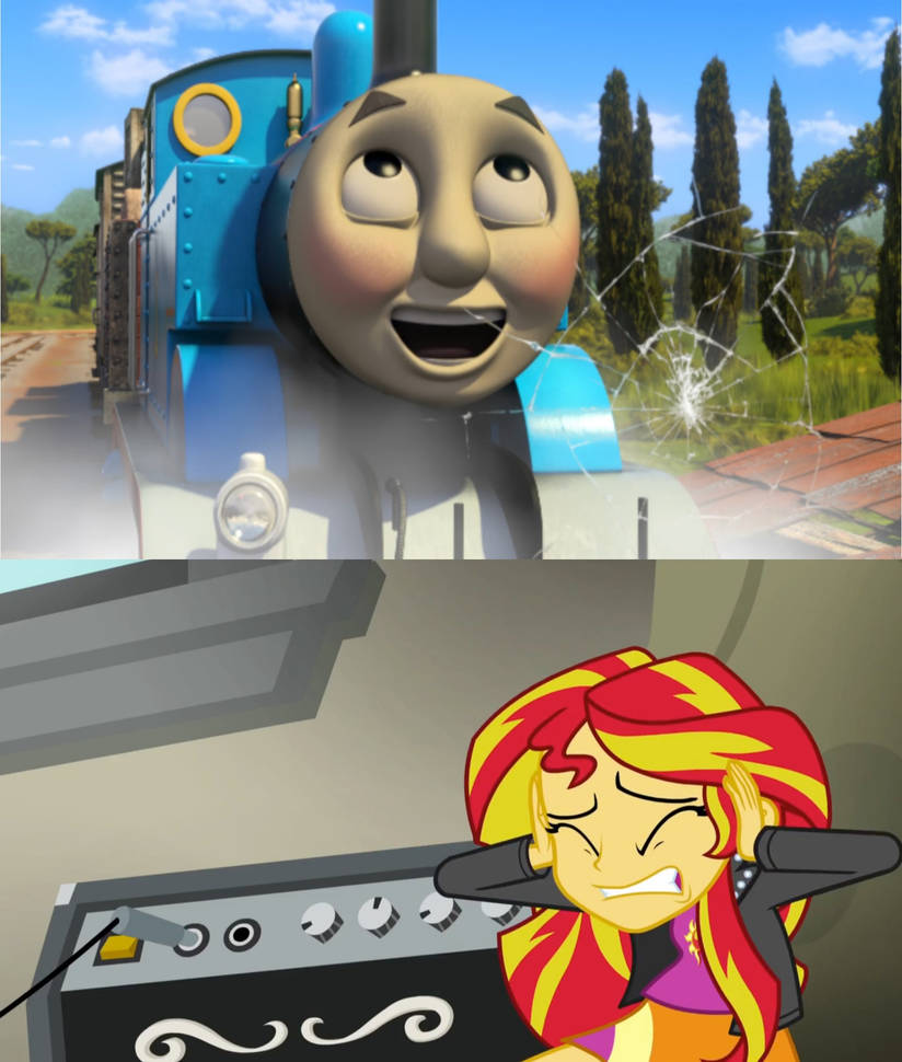 Thomas' Opera Singing Annoys Sunset Shimmer's Ears by sirjosh9 on ...