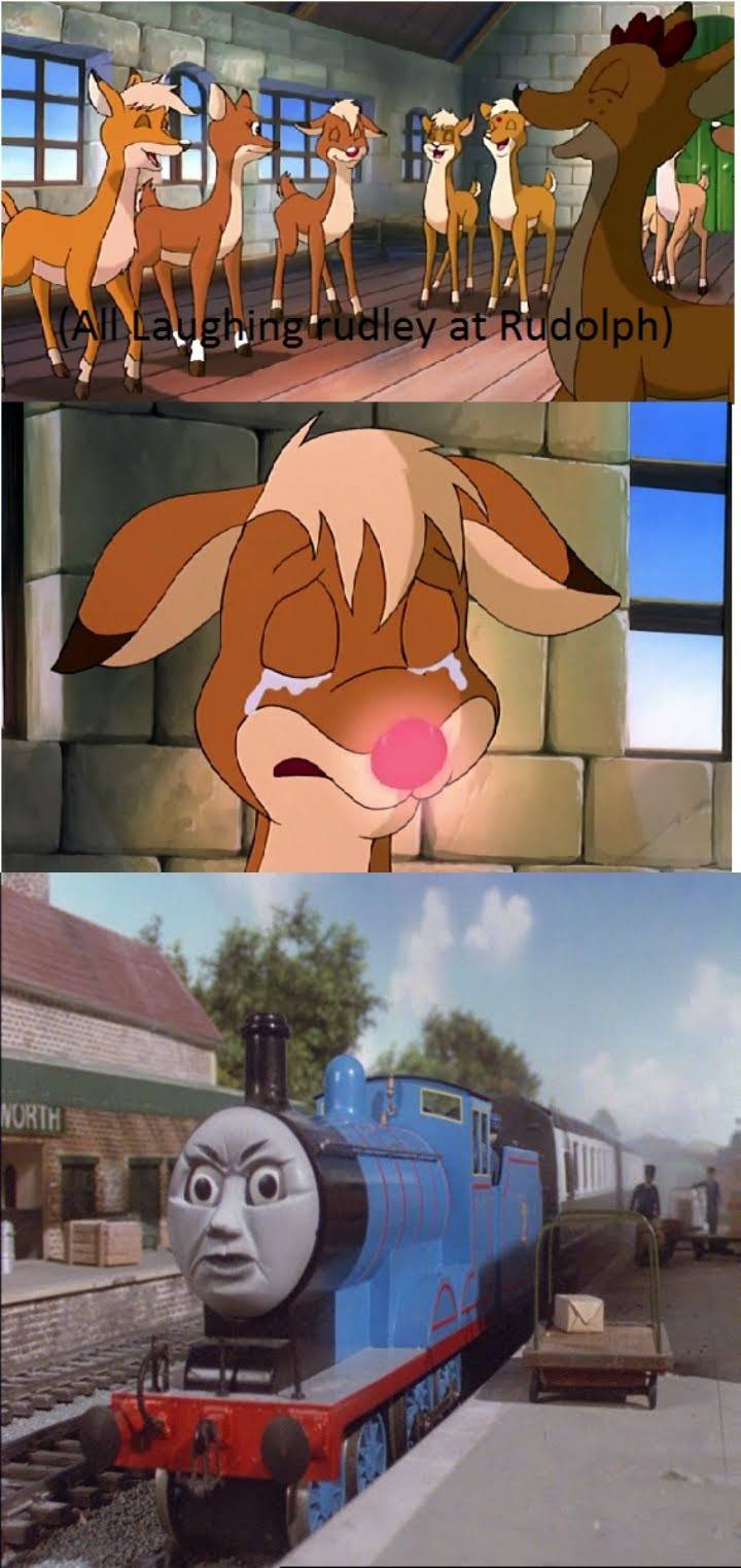 Frown From Rudolph Edward's Reaction to Rudolph Being Laughed At by sirjosh9 on DeviantArt