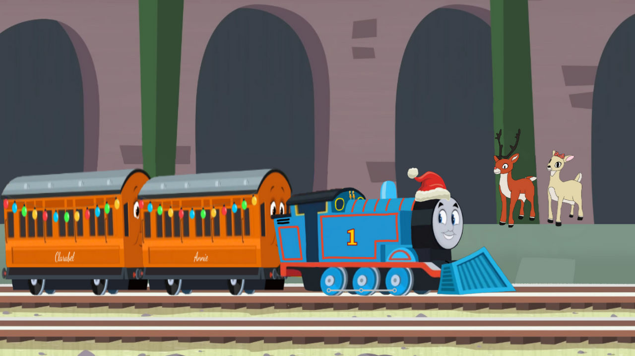 Thomas and His Coaches meets Rudolph and Clarice by sirjosh9 on DeviantArt