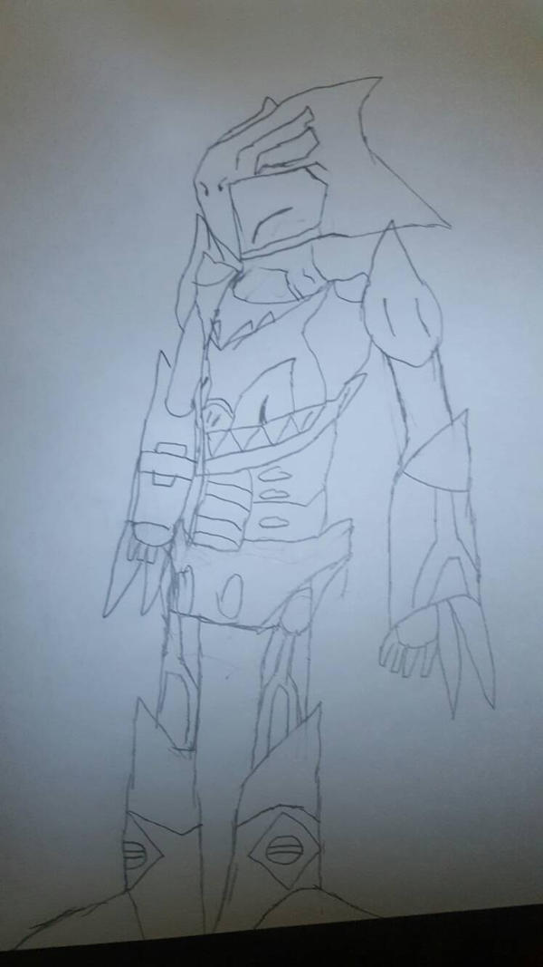 Drago Man (sketch) by GokuvsSonic2012 on DeviantArt