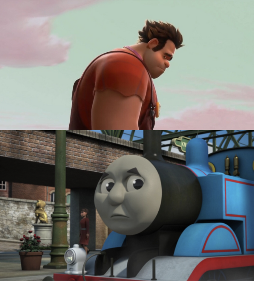 Tom Ralph Wreck-It Ralph Feels Sorry For Thomas by SuperMarioAurelio on DeviantArt