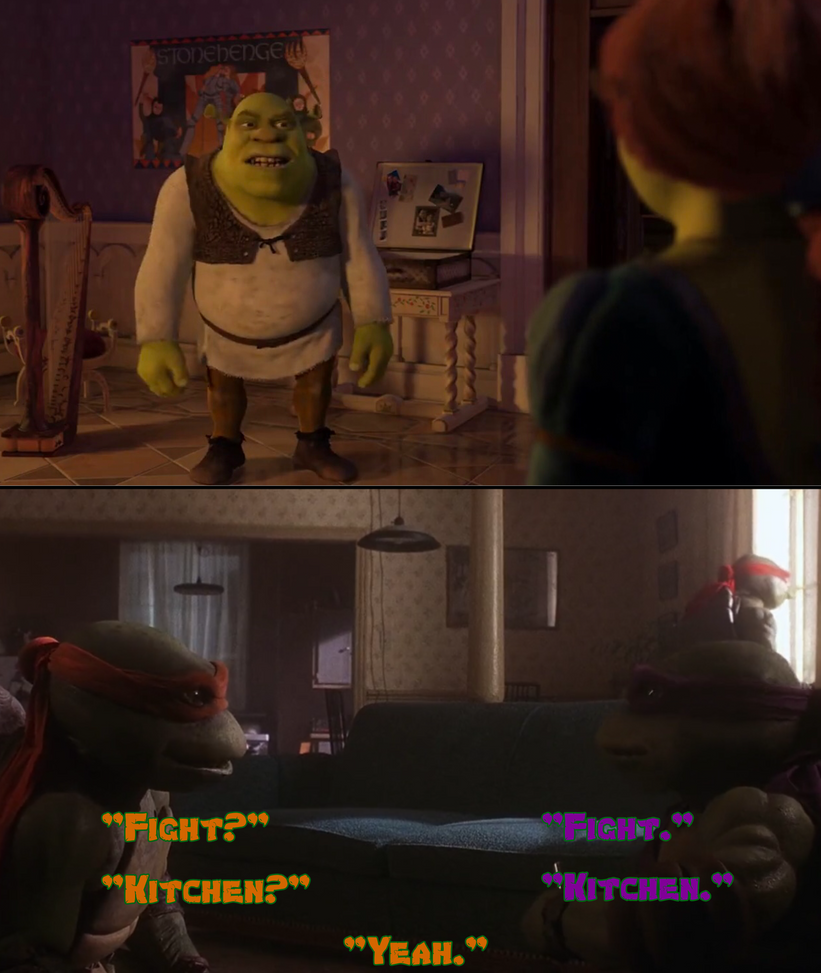 Mikey And Donnie Witness Shrek And Fiona Fighting by SuperMarioAurelio ...