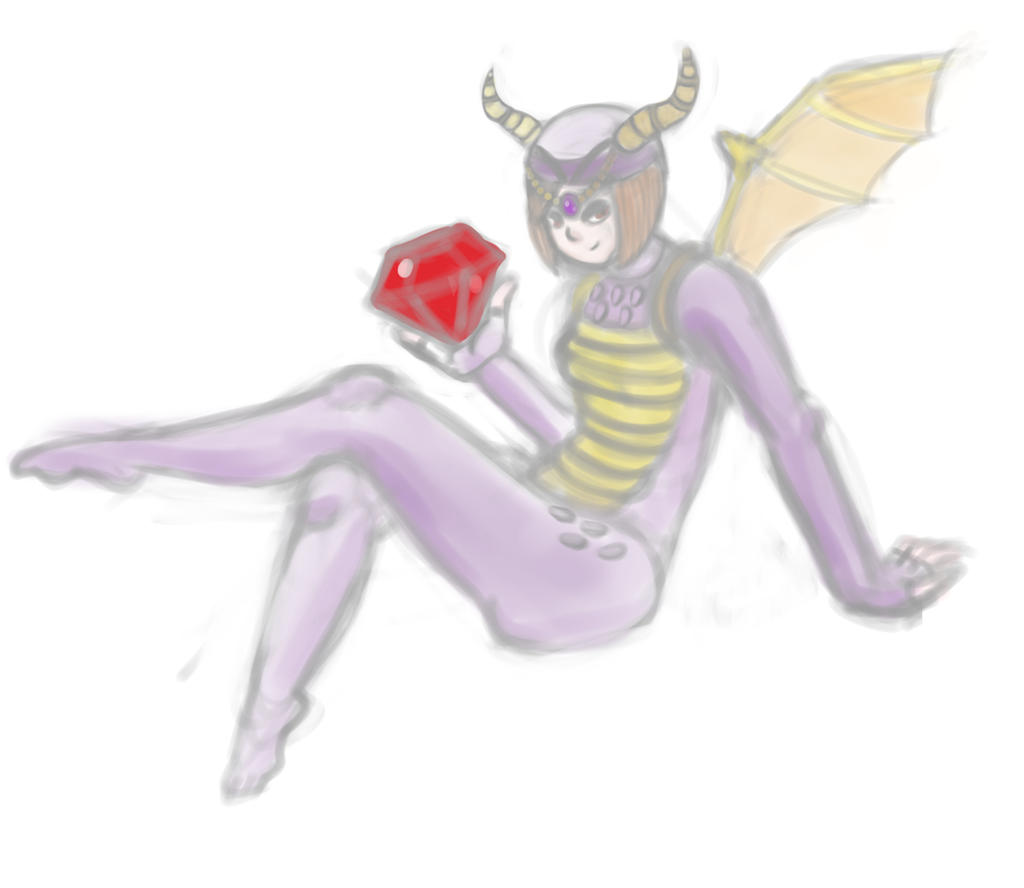 Jackie In Spyro Costume