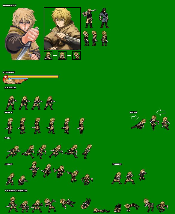 Jus Deviantart Thorfinn JUS Sprite Sheet WIP by SrChimuelo on DeviantArt