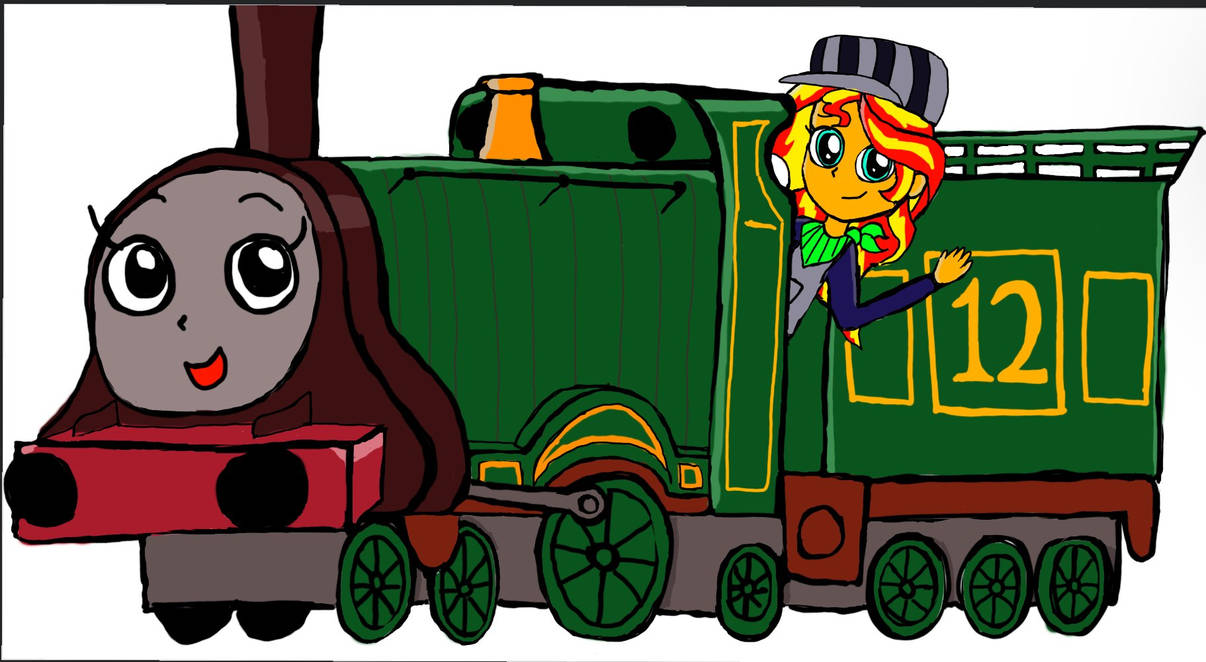 Sunset Shimmer and Emily by ArtistLuna87 on DeviantArt
