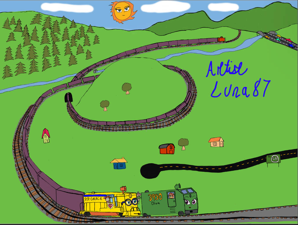 Olivia and Grace At Tehachapi Loop by ArtistLuna87 on DeviantArt