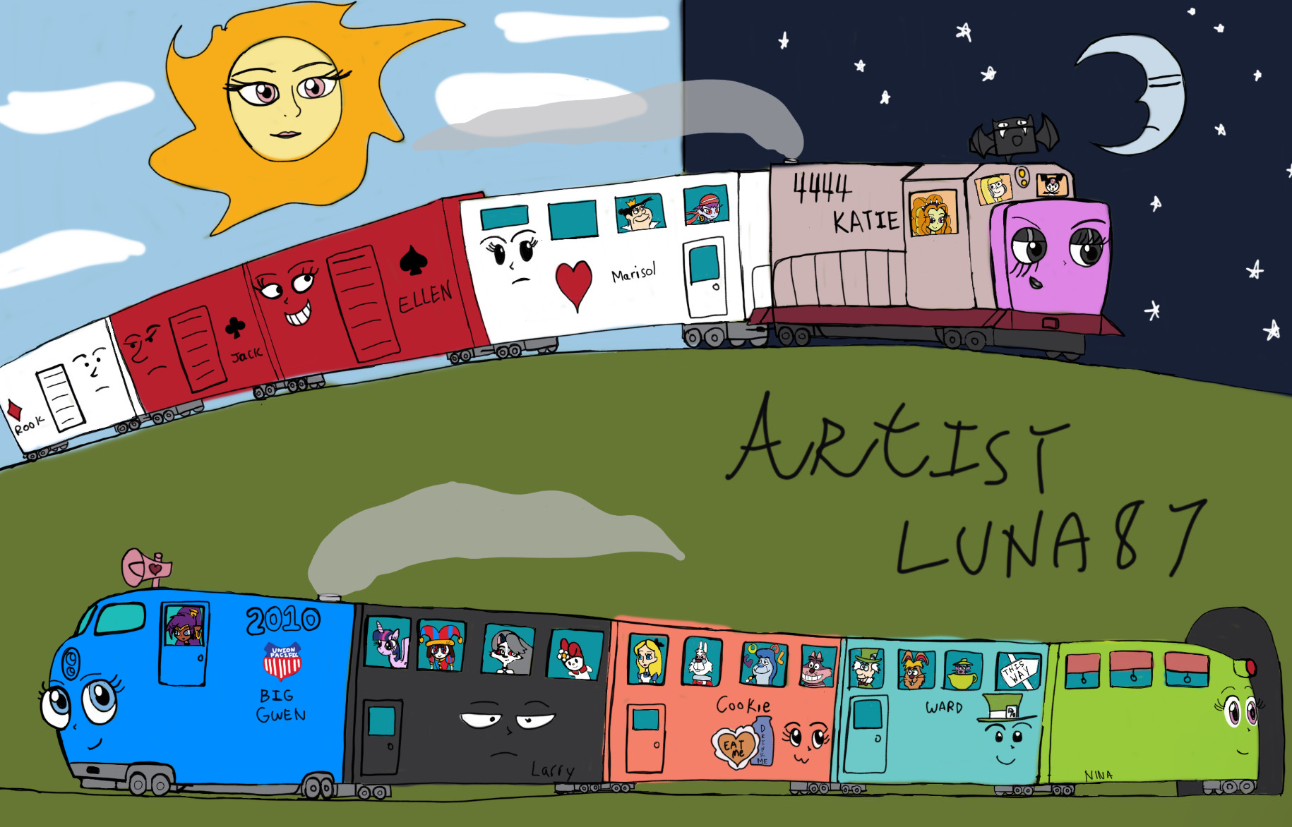 The Alice In Wonderland Trains by ArtistLuna87 on DeviantArt