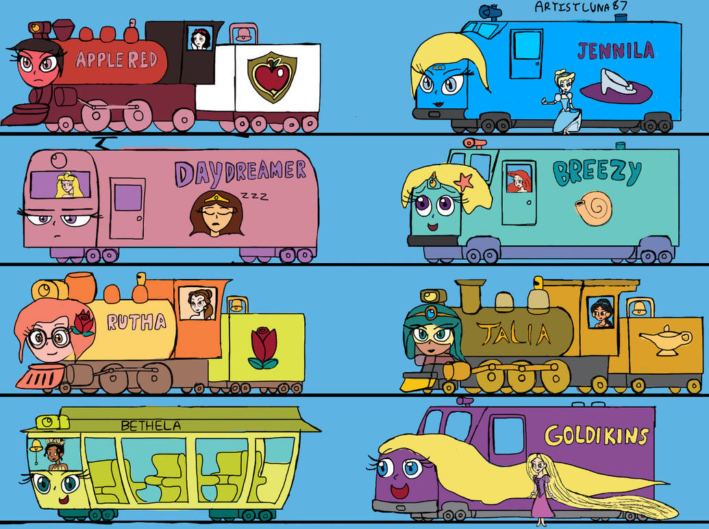 The Disney Princess Trains by ArtistLuna87 on DeviantArt