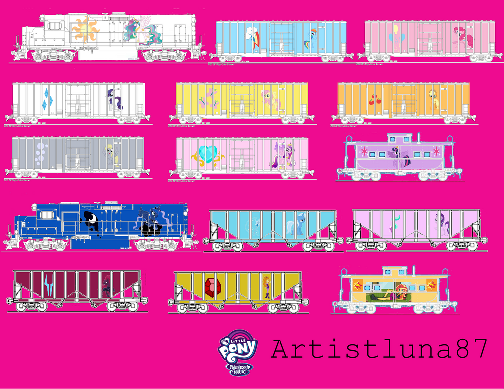 Mlp Train Tracker My Little Pony Theme Trains by ArtistLuna87 on DeviantArt
