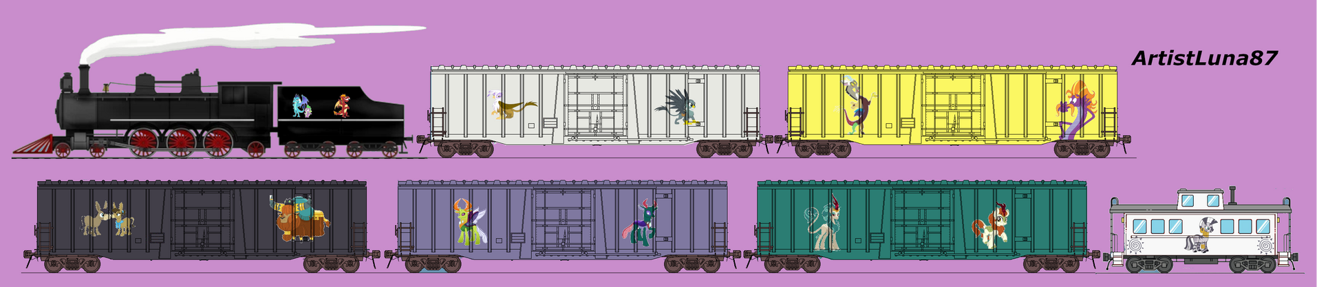 Mlp Simple Train Vector MLP non-pony animal theme train by ArtistLuna87 on DeviantArt
