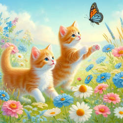 Playing In The Meadow