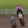 Flyboy at Windfall Winter Rodeo -Cutting
