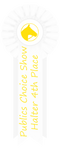 Publics Choice Show Halter 4th Place Ribbon by happy-horse-for-life