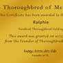 TS Tb of Merit Award - Ralphie