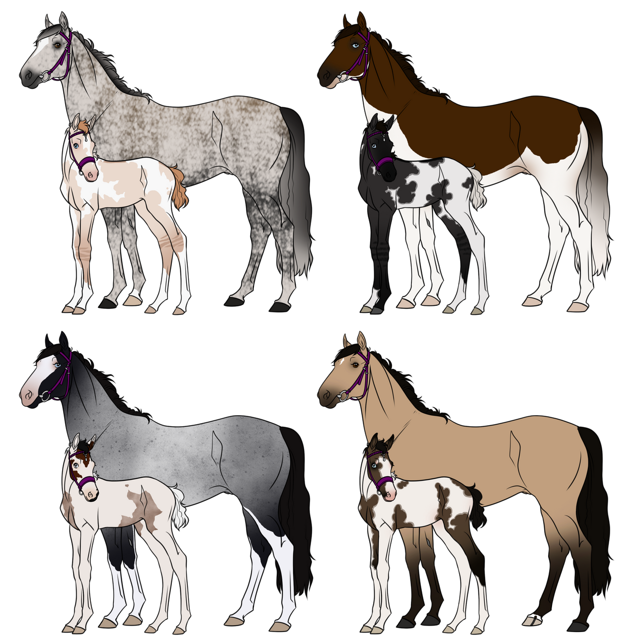 Mare and Foal Adopts 005 *7/8 OPEN* by happy-horse-for-life on DeviantArt