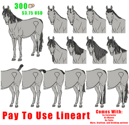 Friendly Horse 1 Lineart P2U