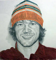 Jared Padalecki and his beautiful orange hat...