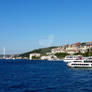 View of the Asian side of Istanbul from boat, Ista