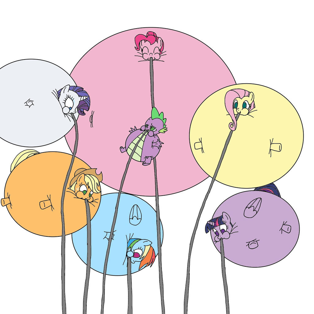 Mane 6 (And Spike) Inflation - Request by Boman100 on DeviantArt