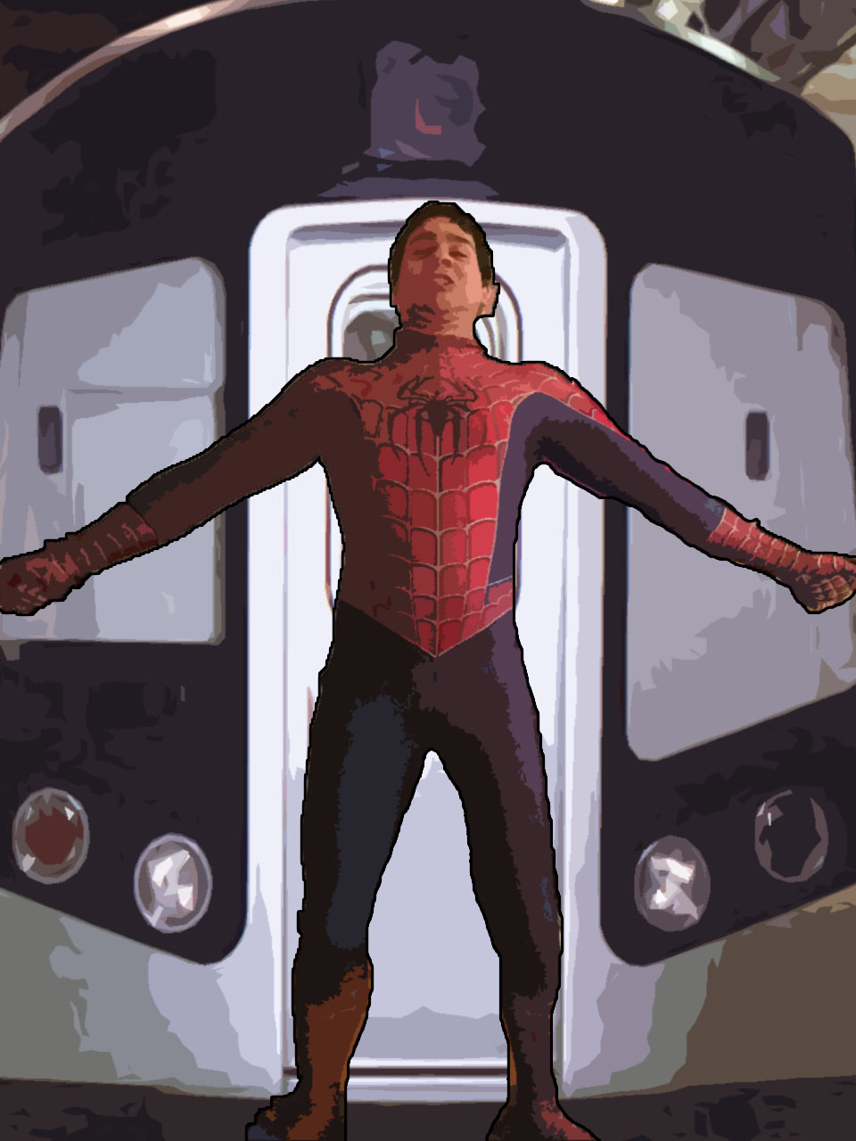 pix Spiderman Stopping Train Drawing movie spider man train stopping by