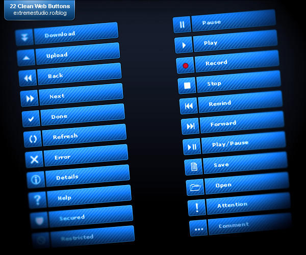 22 Clean Web Buttons by eds-danny on DeviantArt
