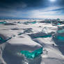 Turquoise Ice Northern Lake Baikal / Russia