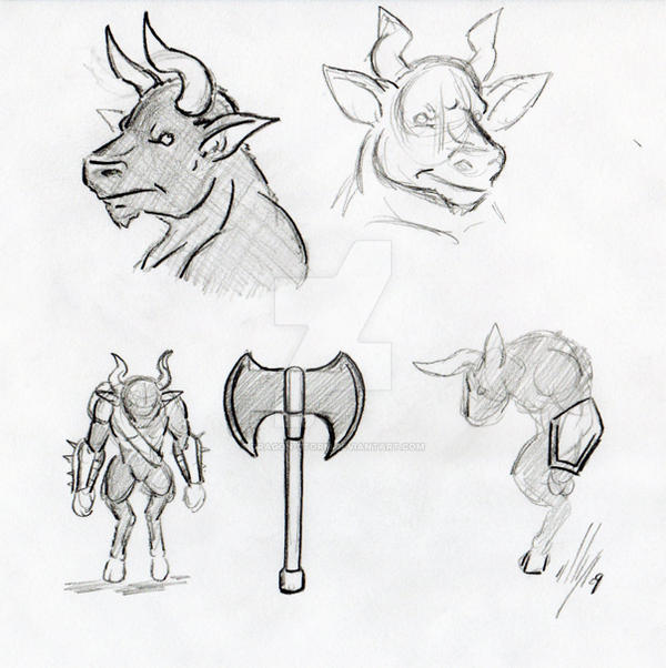 Minotaur concepts by Dragon-Storm on DeviantArt