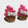 Cute Bow Cupcake Stud Earrings