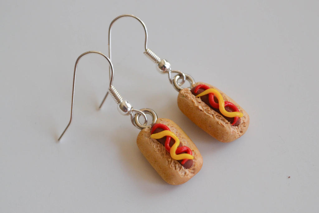 Hotdog Earrings
