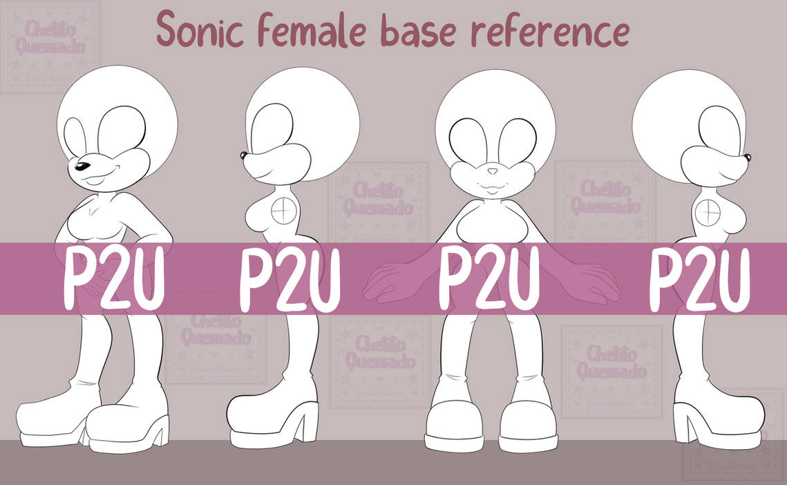 Base Reference Guide Female Sonic female base reference P2U by Chetitoquemado on DeviantArt