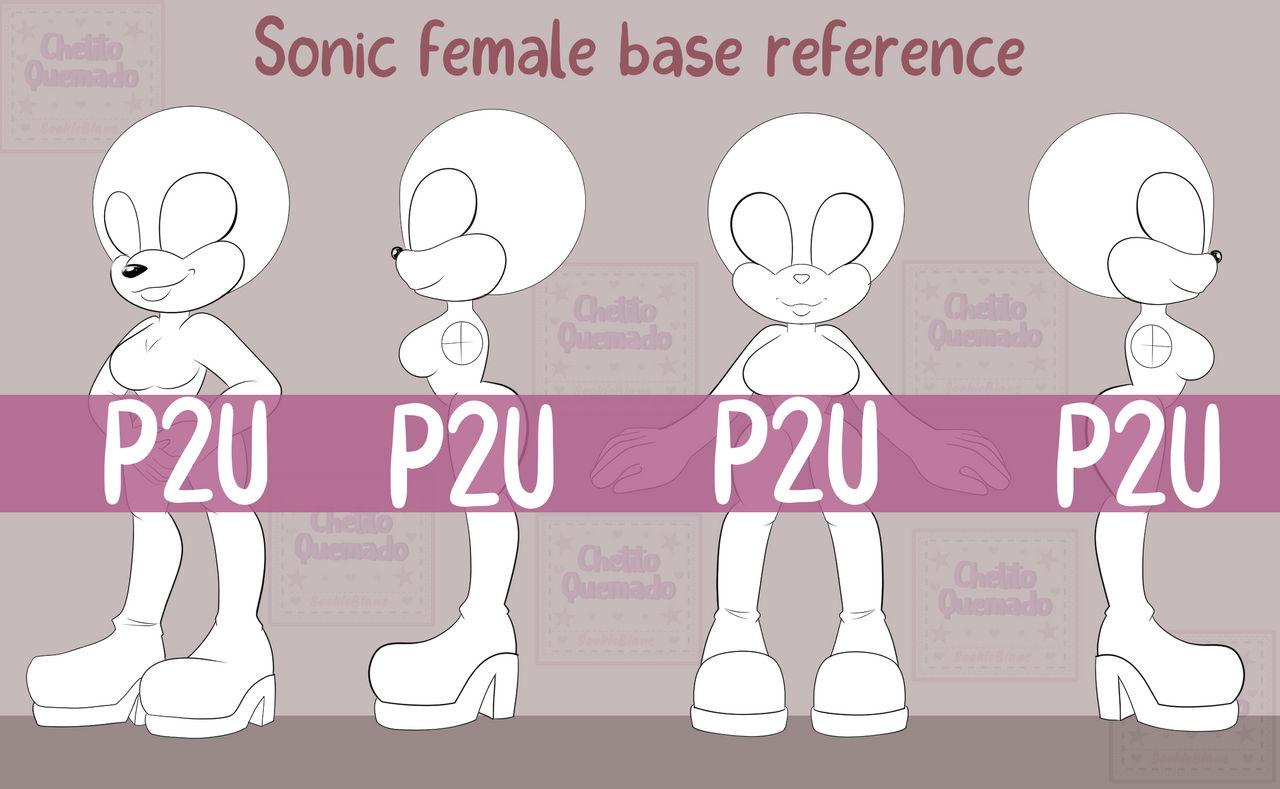 Sonic female base reference P2U by Chetitoquemado on DeviantArt