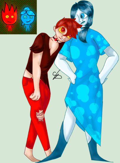 Fireboy and Watergirl by AgentJayHawk on DeviantArt