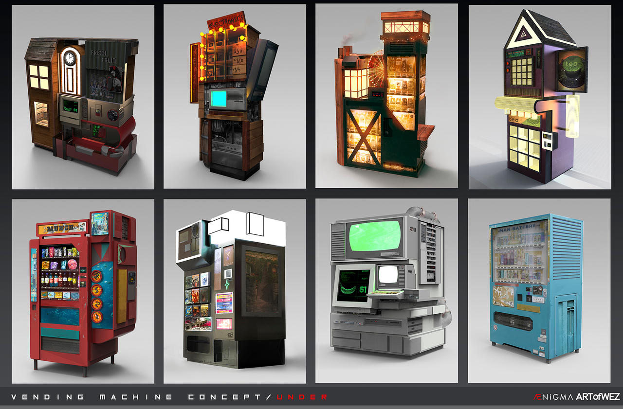 Aenigma - Vending Machine Concept Art 3 - Under