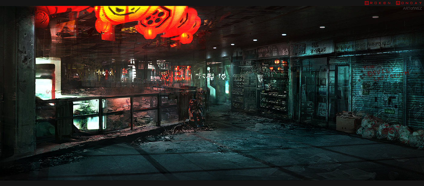 Broken Monday - Underground Walkway by W-E-Z