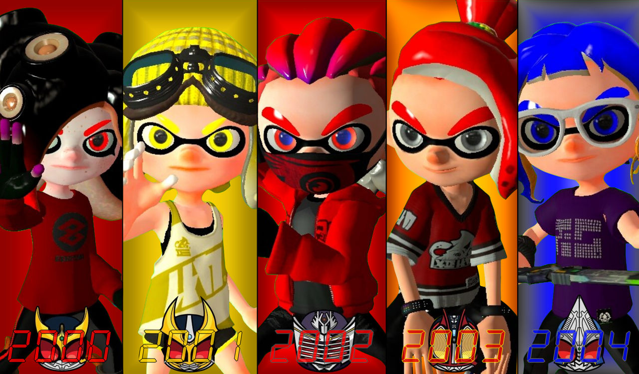 Kamen Rider x Splatoon Years PT 1 by LargeLeo35777 on DeviantArt