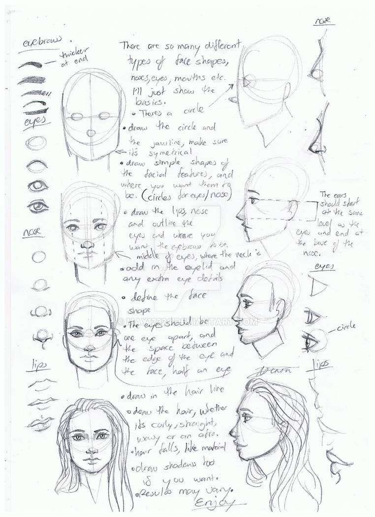 40 easy step by step art drawings to practice - page 3... faces and such by may12324 on DeviantArt