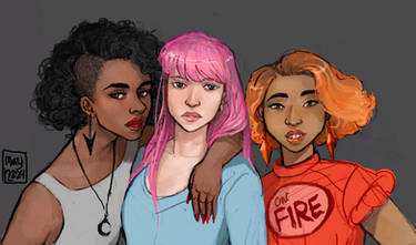 Human Marceline, Bonnibel, and Flame Princess