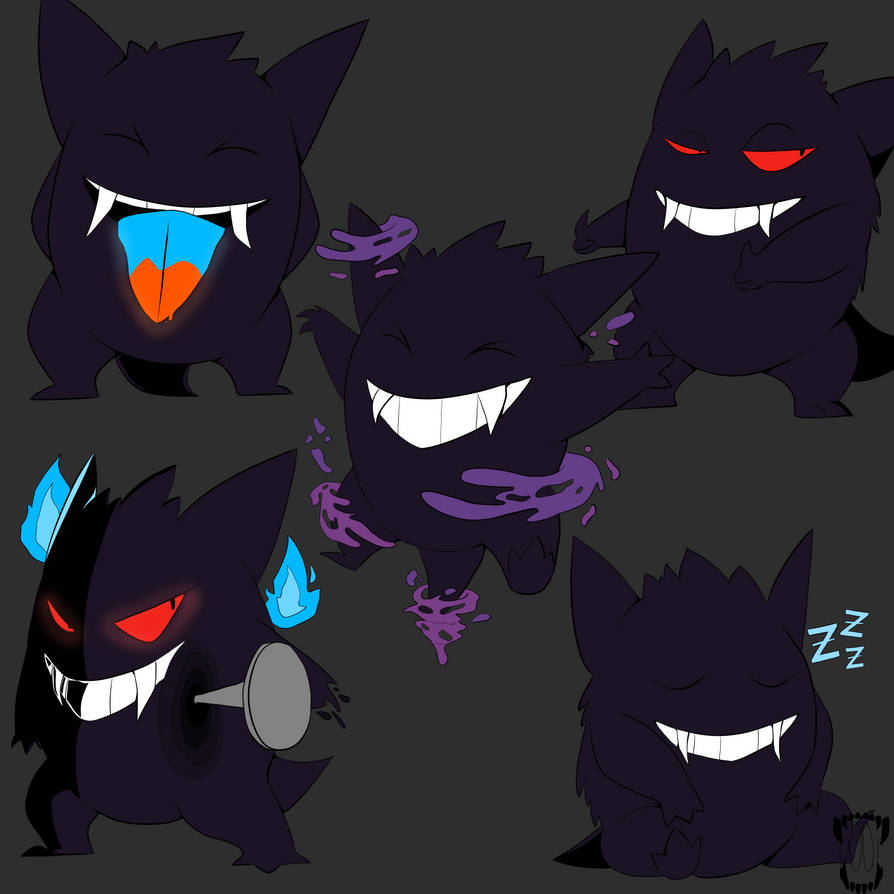 Gengar,,,he is fat by DootMonster on DeviantArt