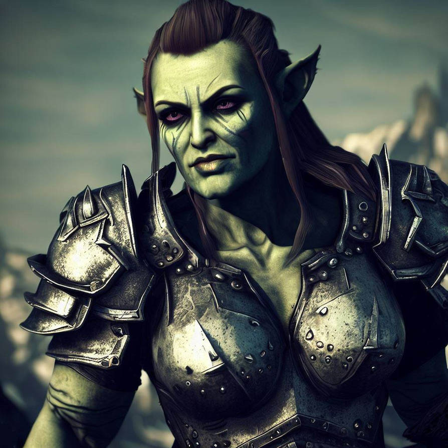 Skyrim Orc Woman1a by itsmrmac on DeviantArt