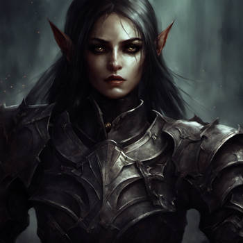 Dark Elf In Steel Armor Hd