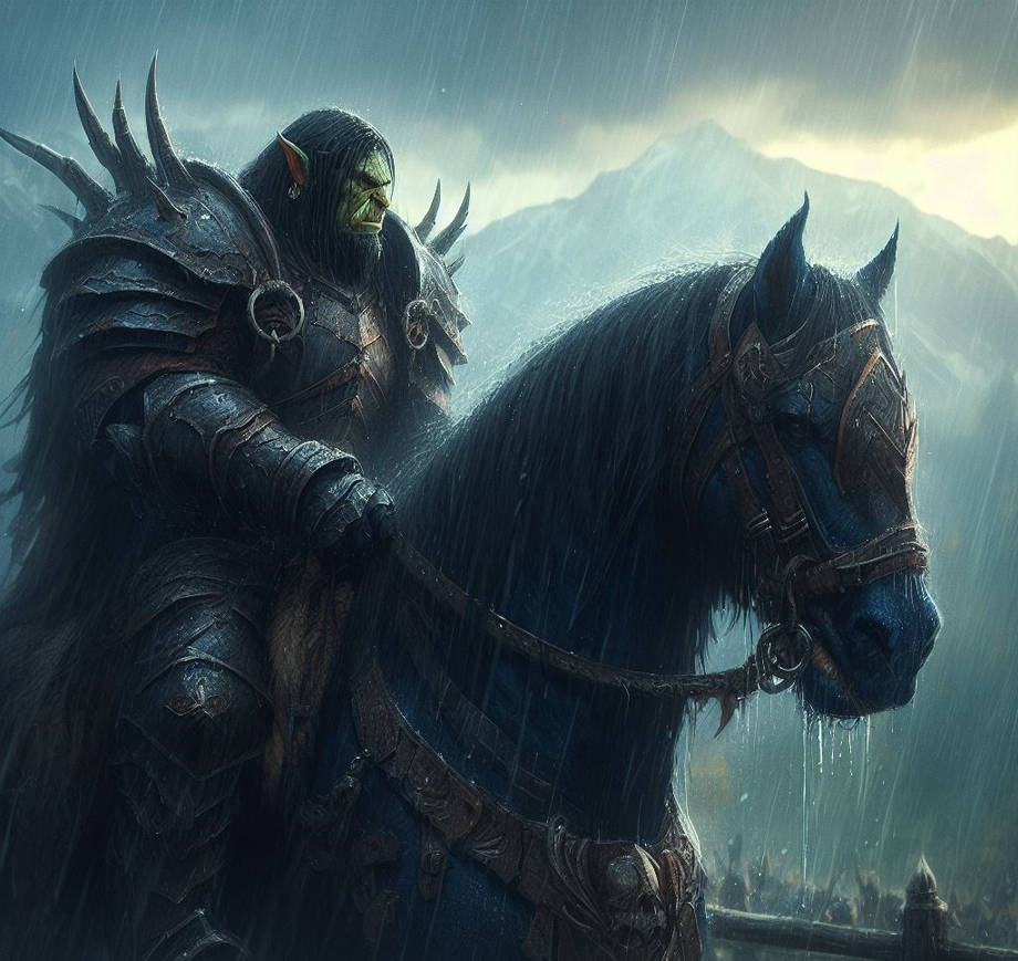 Orc Rider In Rain by itsmrmac on DeviantArt