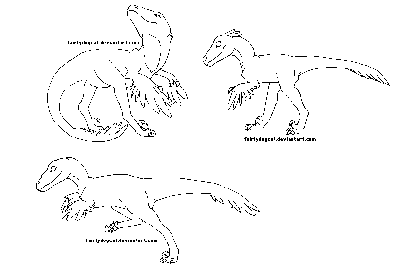 raptor lineart