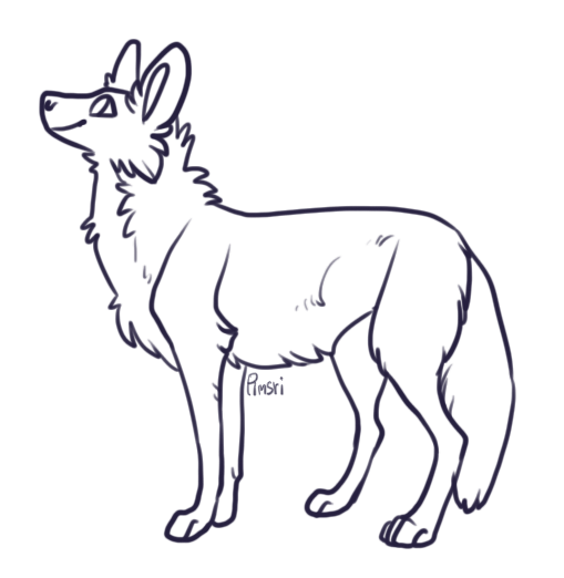 Basic Wolf Lineart Wolf Lineart F2U by Pimsri on DeviantArt