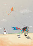 girl,dog,and kite by mohamed77