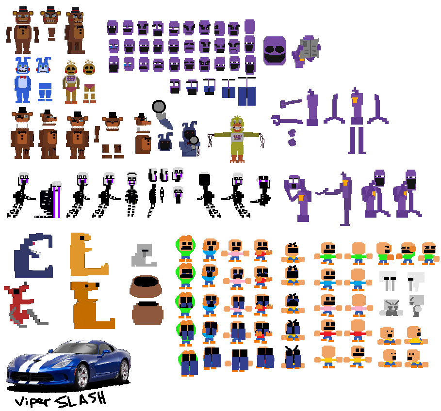Fnaf 2 sprite (fnaf lore) by VipSLASH on DeviantArt