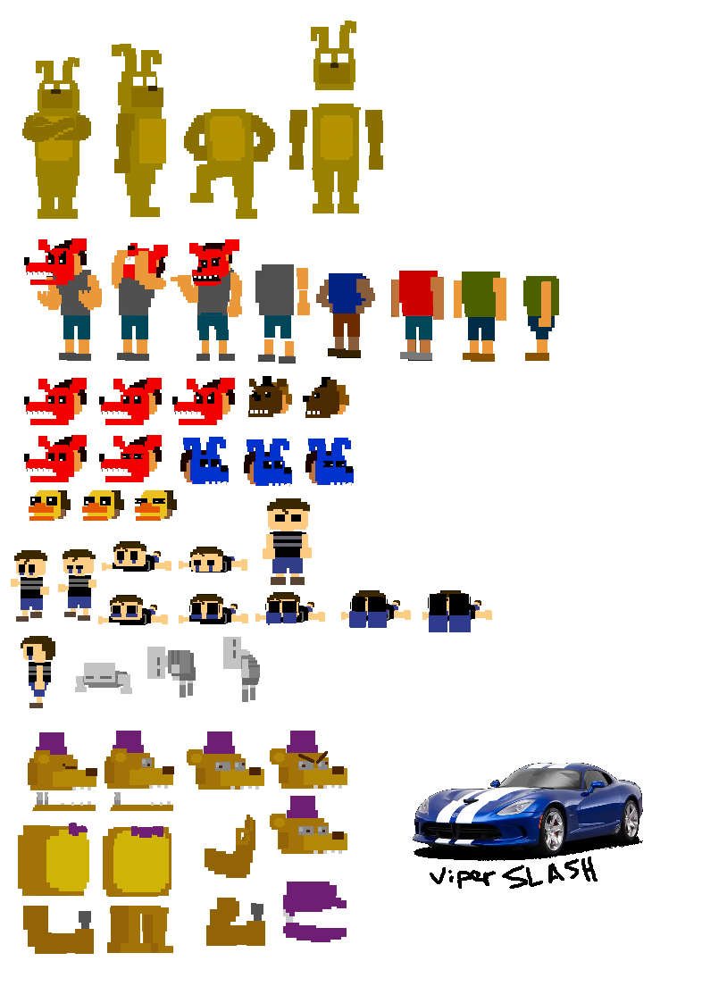 Withered Fnaf 4 Minigame Sprites by QuintusPotatimus on DeviantArt