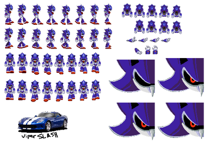Old) Fleetway Super Sonic Sprite Sheet by ScorpioSPDR on DeviantArt