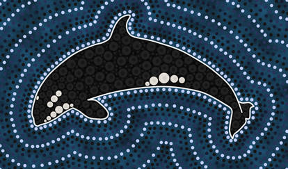 Orca Aboriginal Dot Art